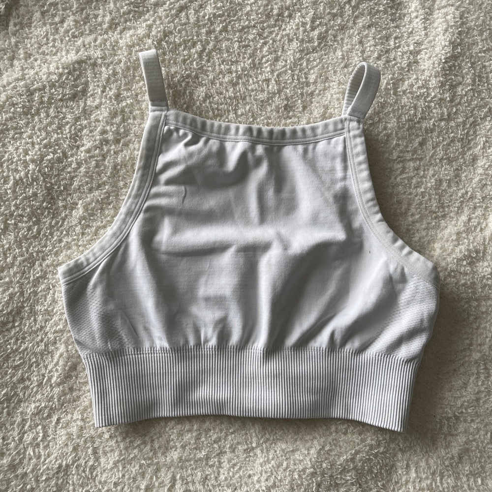 White Halter Sports Bra - Aerie